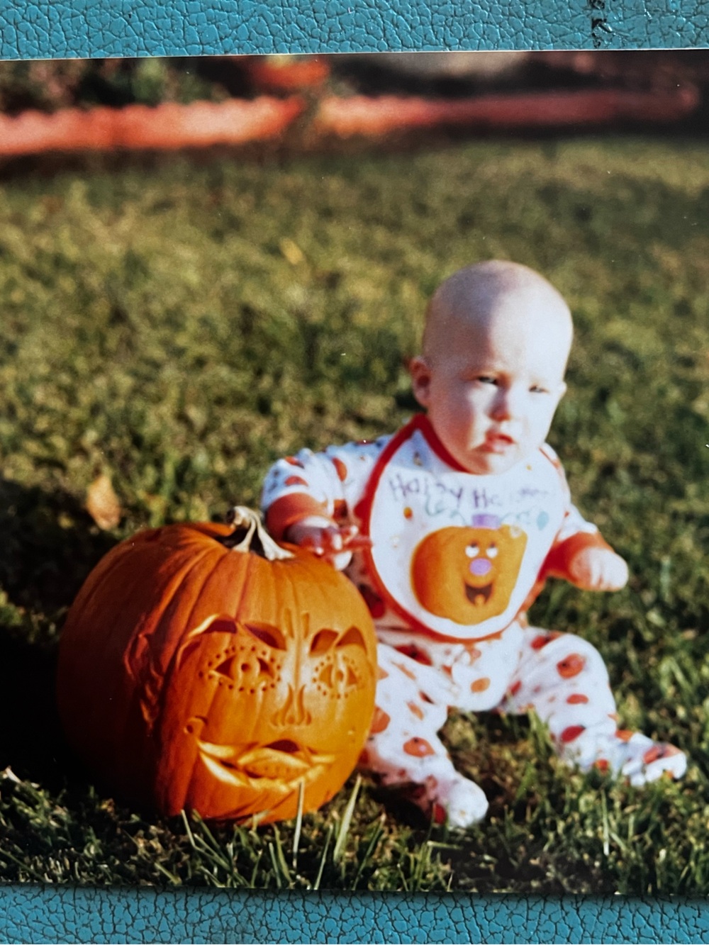 🎃Vintage 90s PLAYSKOOL Baby Halloween Onesie with Bib Medium (6-9mo)